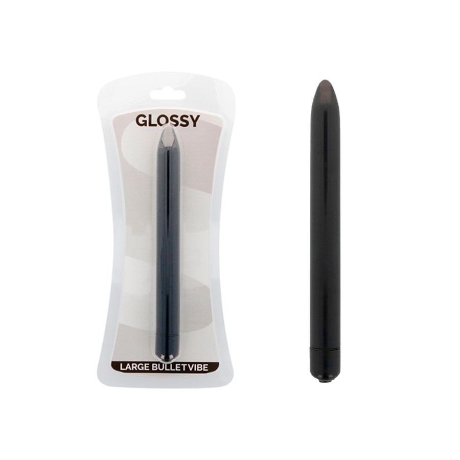 GLOSSY - VIBRATEUR SLIM NOIR